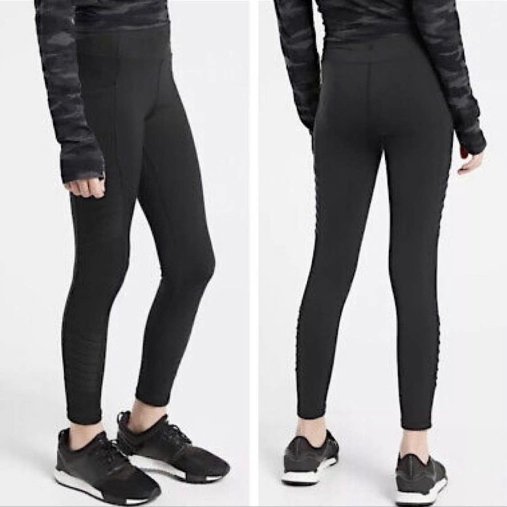 Athleta Girl Black Moto-vation Tight Leggings Size XL/14